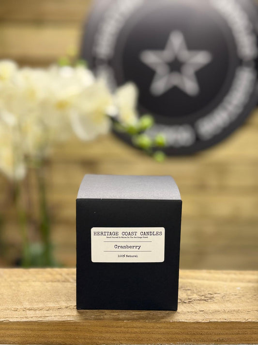 Heritage Coast Candles Cranberry 30cl Glass Jar Candle