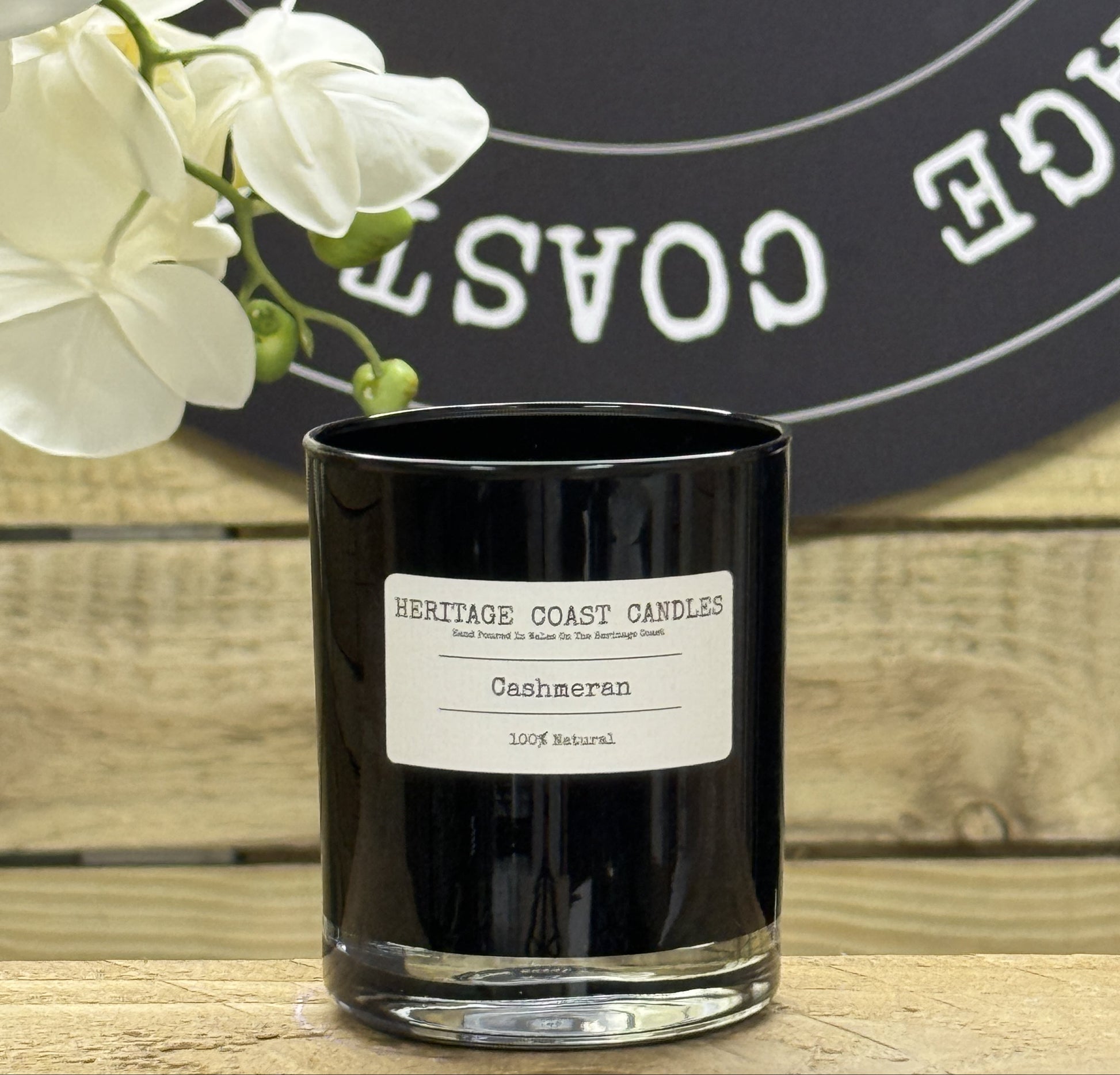 Heritage Coast Candles Cashmeran Glass Jar Candle