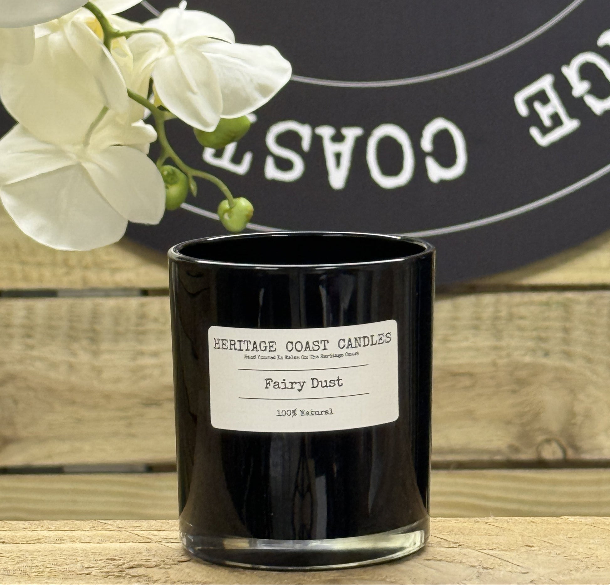 Heritage Coast Candles Fairy Dust Glass Jar Candle