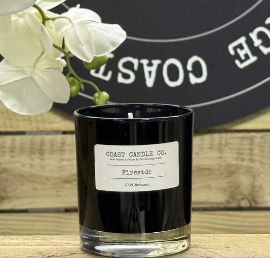 Heritage Coast Candles Fire Side Glass Jar Candle