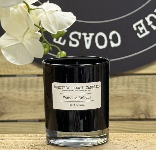 Heritage Coast Candles Vanilla Embers Glass Jar Candle